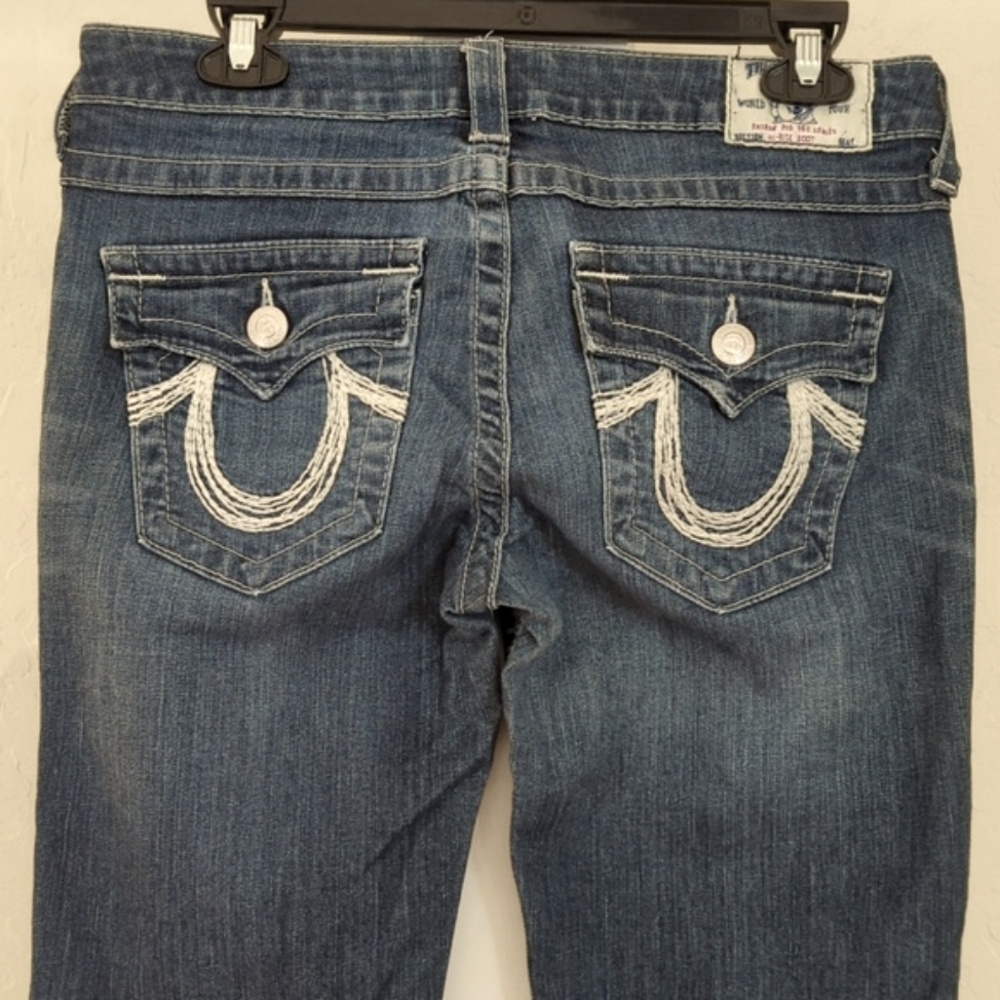 True Religion Hi Rise Boot Cut Medium Wash Jeans Size 29